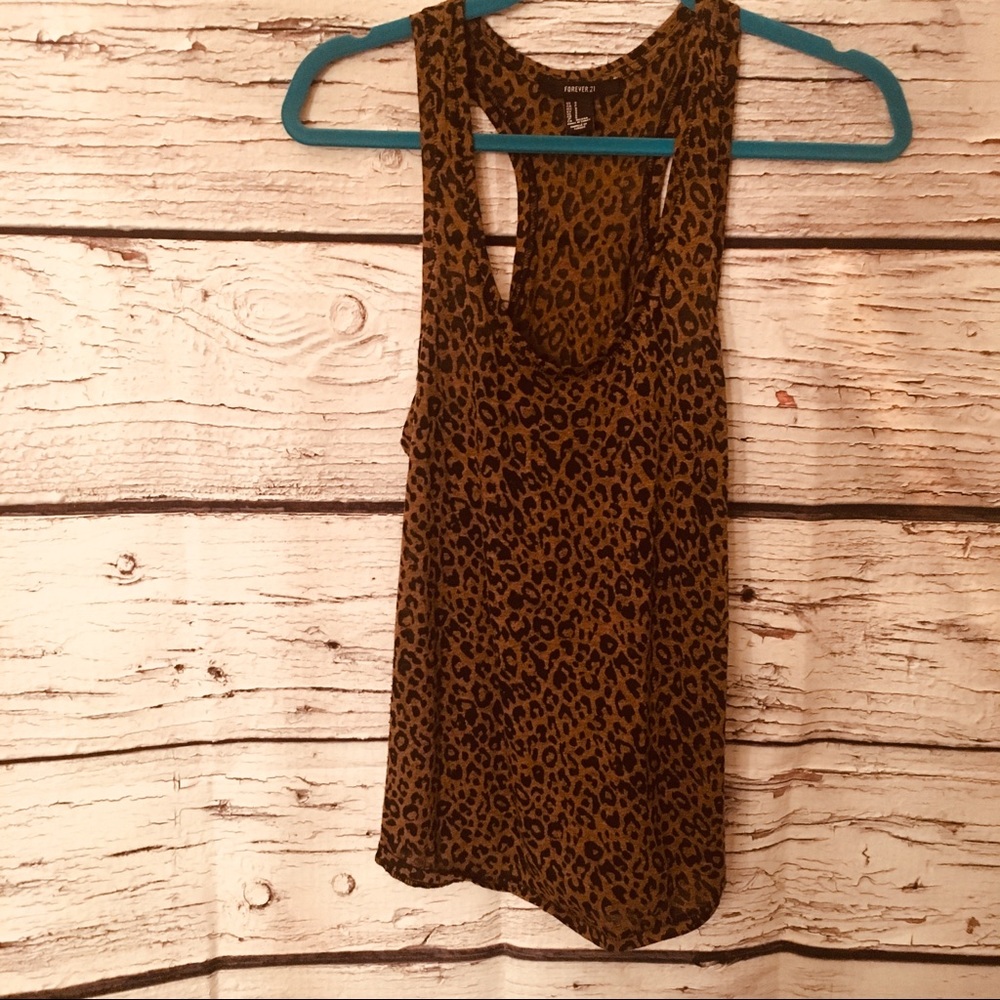 Forever 21 Leopard Print, Racerback Tank. Small